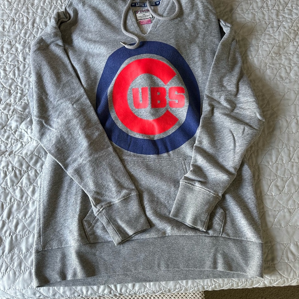 VS PINK Gray Cubs Hoodie; size XS but oversized
